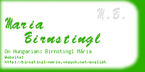 maria birnstingl business card
